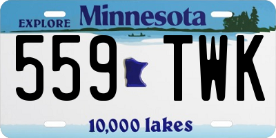 MN license plate 559TWK