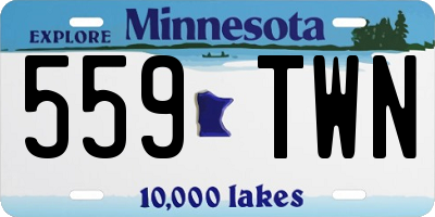 MN license plate 559TWN