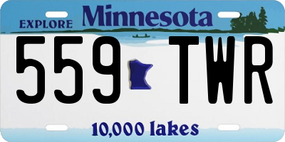 MN license plate 559TWR