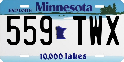 MN license plate 559TWX