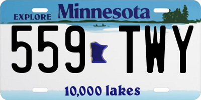 MN license plate 559TWY