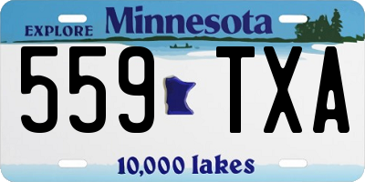 MN license plate 559TXA
