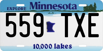 MN license plate 559TXE