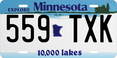 MN license plate 559TXK