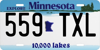 MN license plate 559TXL