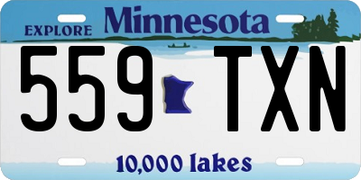 MN license plate 559TXN