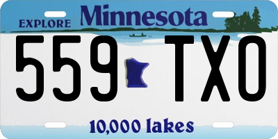 MN license plate 559TXO