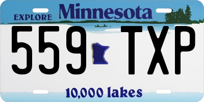 MN license plate 559TXP