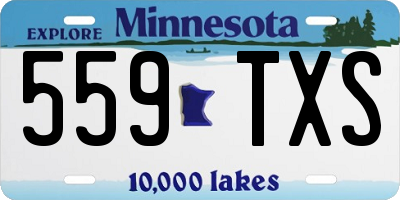 MN license plate 559TXS