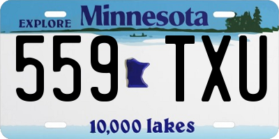 MN license plate 559TXU