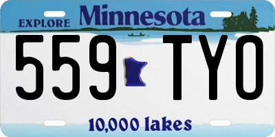 MN license plate 559TYO