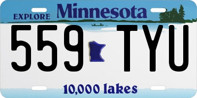 MN license plate 559TYU
