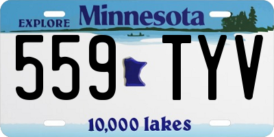 MN license plate 559TYV