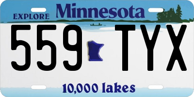 MN license plate 559TYX