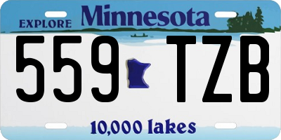 MN license plate 559TZB