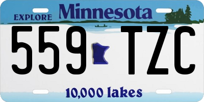 MN license plate 559TZC