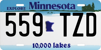 MN license plate 559TZD