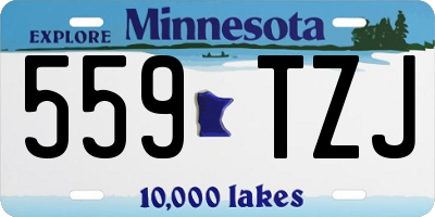 MN license plate 559TZJ