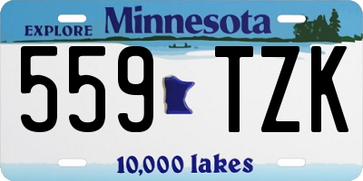 MN license plate 559TZK