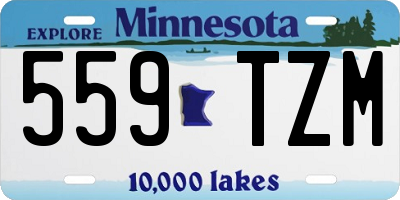 MN license plate 559TZM