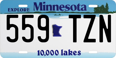 MN license plate 559TZN