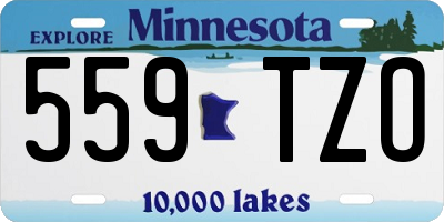MN license plate 559TZO