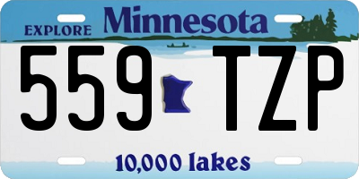 MN license plate 559TZP