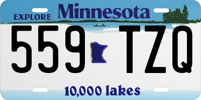 MN license plate 559TZQ