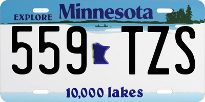 MN license plate 559TZS