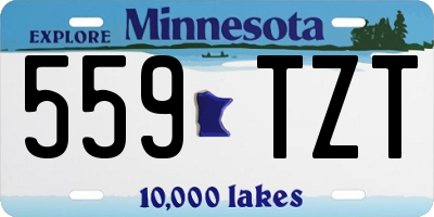 MN license plate 559TZT