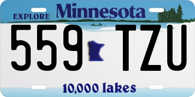 MN license plate 559TZU