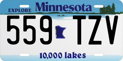 MN license plate 559TZV