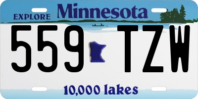 MN license plate 559TZW