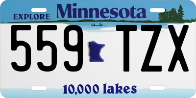 MN license plate 559TZX