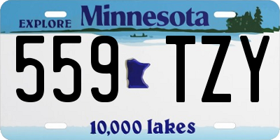 MN license plate 559TZY
