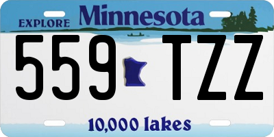 MN license plate 559TZZ