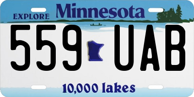 MN license plate 559UAB