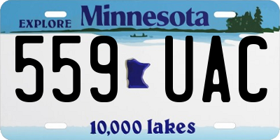 MN license plate 559UAC