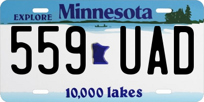 MN license plate 559UAD