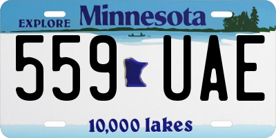 MN license plate 559UAE