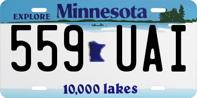 MN license plate 559UAI