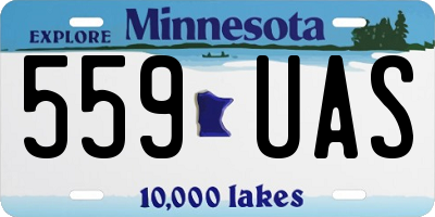 MN license plate 559UAS