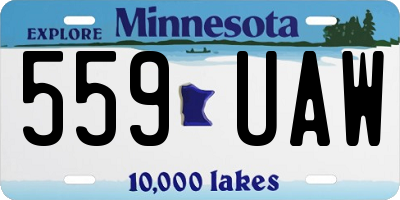 MN license plate 559UAW