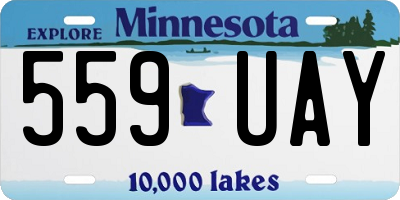 MN license plate 559UAY