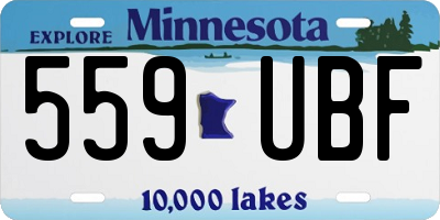 MN license plate 559UBF