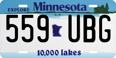 MN license plate 559UBG