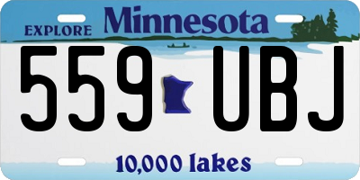 MN license plate 559UBJ