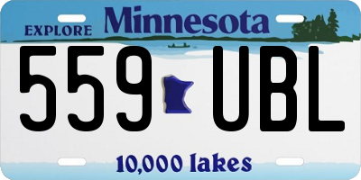 MN license plate 559UBL