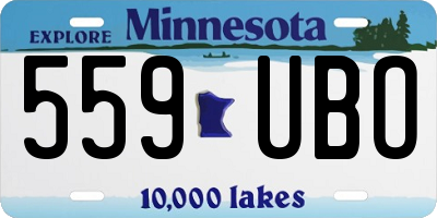 MN license plate 559UBO