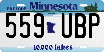 MN license plate 559UBP